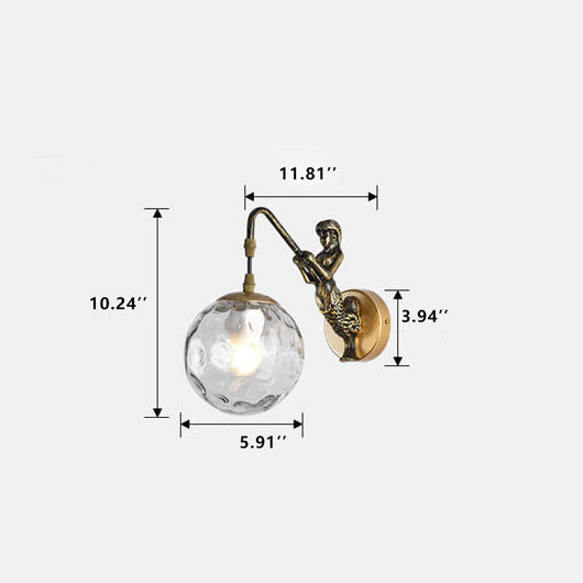 MermaidGlow | Elegant Rustic 1-Light Wall Sconce Lamp for Stylish Spaces 6