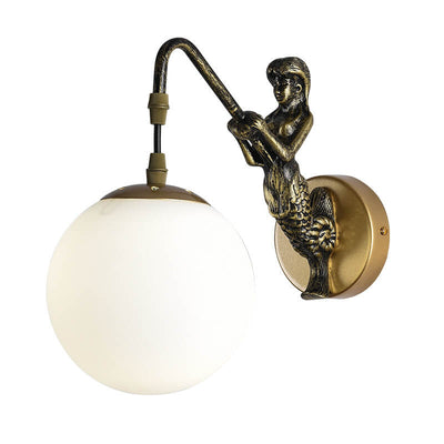 MermaidGlow | Elegant Rustic 1-Light Wall Sconce Lamp for Stylish Spaces 7