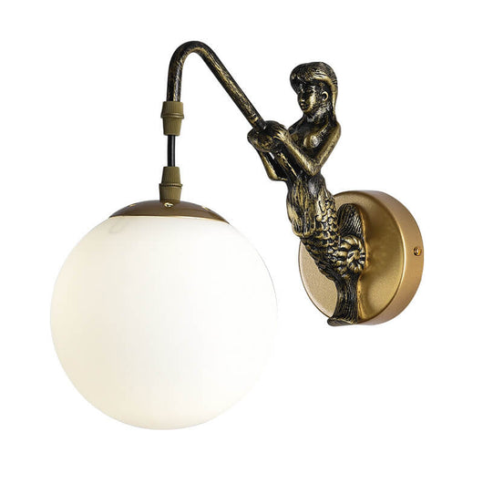 MermaidGlow | Elegant Rustic 1-Light Wall Sconce Lamp for Stylish Spaces 7