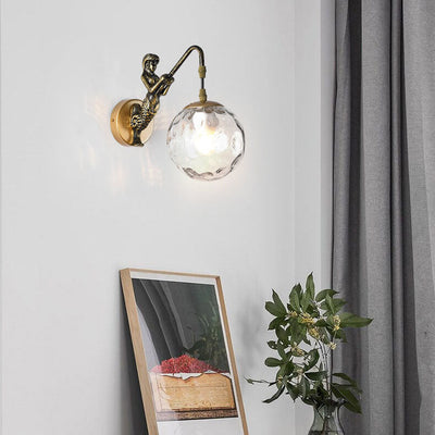 MermaidGlow | Elegant Rustic 1-Light Wall Sconce Lamp for Stylish Spaces 8
