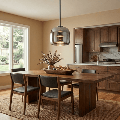 MetroSphere | Elegant Modern Glass Pendant Light for Kitchen and Dining 6