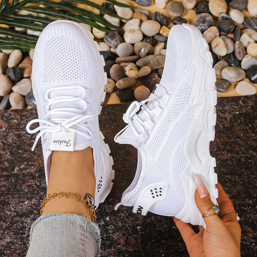Mia | Orthopedic Sneakers Arch Support Cushioned White Mesh Women Adult 6
