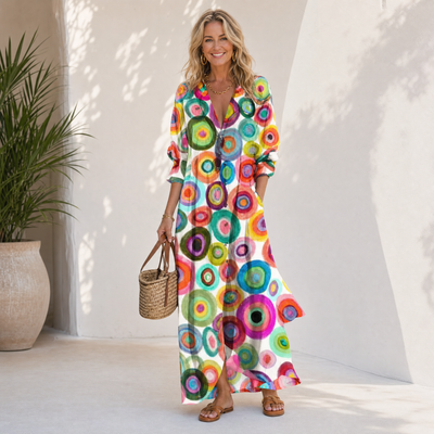 Mia | Women's Maxi Dress Bohemian Vibrant Soft Fabric Adult Summer 6