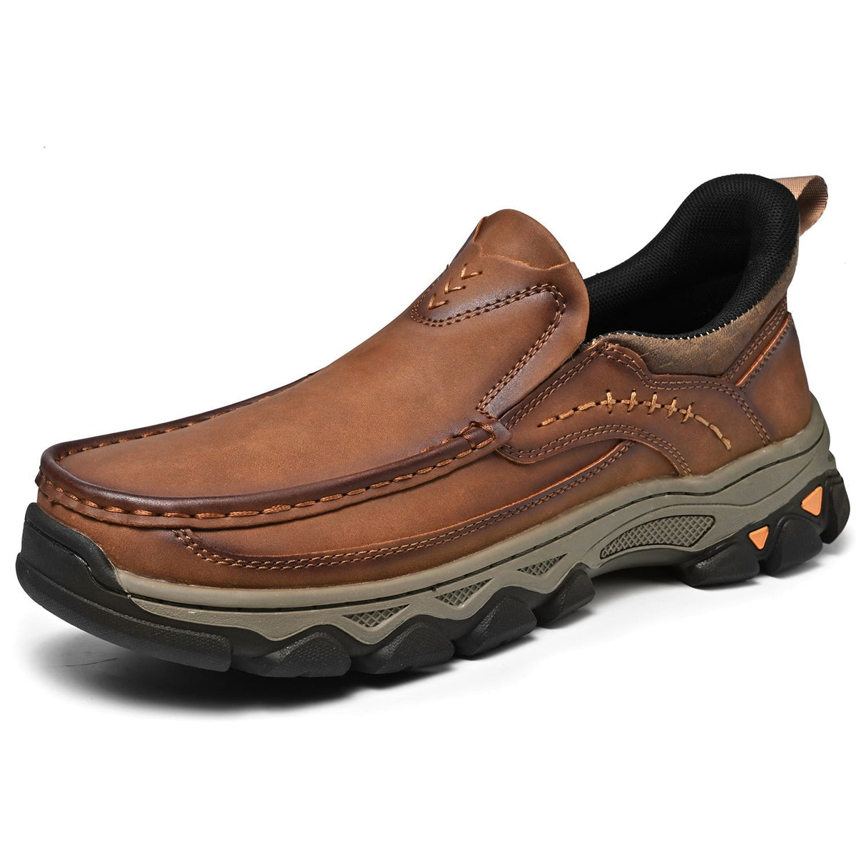 Michael | Orthopedic Slip On Walking Shoes Non Slip Black Synthetic Leather Men Adult 2