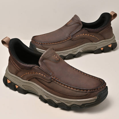 Michael | Orthopedic Slip On Walking Shoes Non Slip Black Synthetic Leather Men Adult 3
