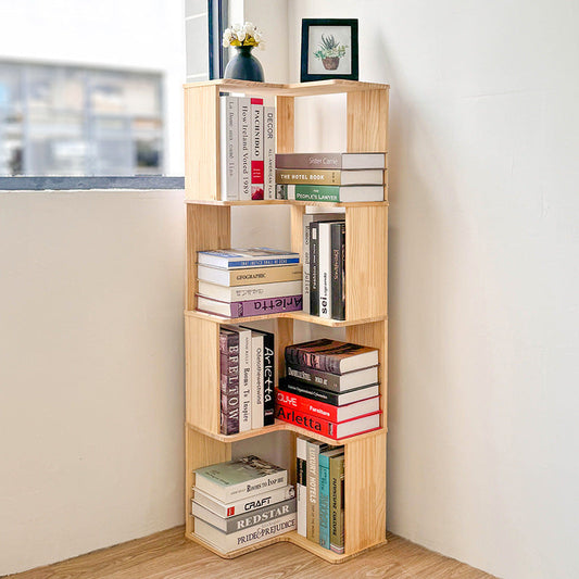 Minimalist Wood Bookshelf with 4/5 Shelves | Stylish Storage Solution for Home Office 0