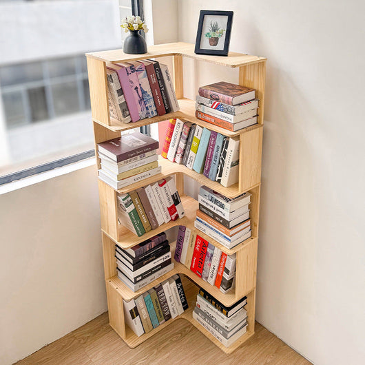 Minimalist Wood Bookshelf with 4/5 Shelves | Stylish Storage Solution for Home Office 1