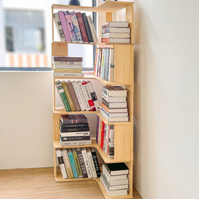 Minimalist Wood Bookshelf with 4/5 Shelves | Stylish Storage Solution for Home Office 2