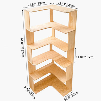 Minimalist Wood Bookshelf with 4/5 Shelves | Stylish Storage Solution for Home Office 6