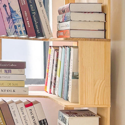 Minimalist Wood Bookshelf with 4/5 Shelves | Stylish Storage Solution for Home Office 7