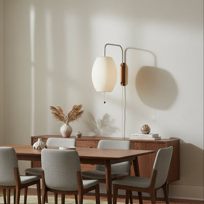 Modern Adjustable Wall Sconce with Plug-In Design Black Metal Glass Lighting for Living Room 2
