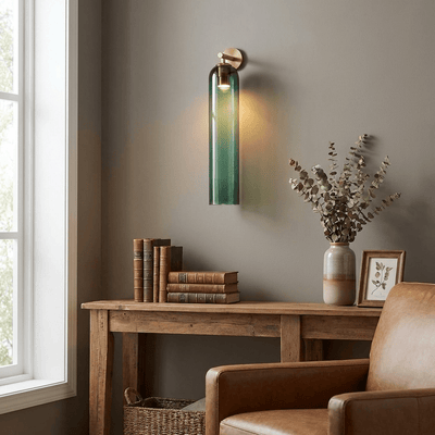 Modern Art Glass Wall Sconce Lighting for Living Room Clear LED Fixture 7