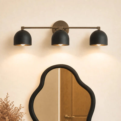 Modern Black Bathroom Vanity Sconce Light with Deep Ball Design Wall Mounted Metal Fixture 2