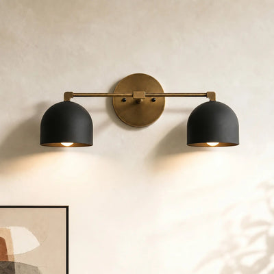 Modern Black Bathroom Vanity Sconce Light with Deep Ball Design Wall Mounted Metal Fixture 3