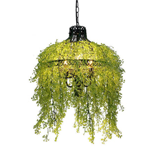 Modern Chandelier Light with Simulation Plants | Decorative Fixture for Dining Room and Living Room