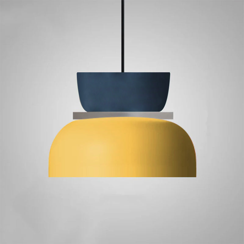Modern Colorful LED Pendant Light Adjustable Height Metal Fixture for Living Room 10