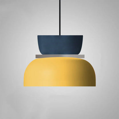 Modern Colorful LED Pendant Light Adjustable Height Metal Fixture for Living Room 10