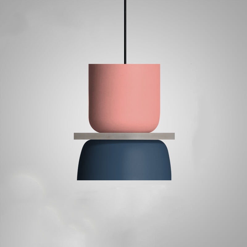 Modern Colorful LED Pendant Light Adjustable Height Metal Fixture for Living Room 11