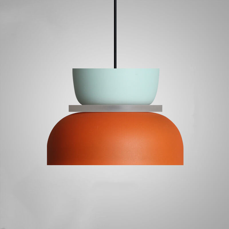 Modern Colorful LED Pendant Light Adjustable Height Metal Fixture for Living Room 15