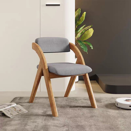 Modern Dining Chair | Solid Wood & Colorful Fabric | Foldable Backrest & Armrests | Ideal for Dining Room 0