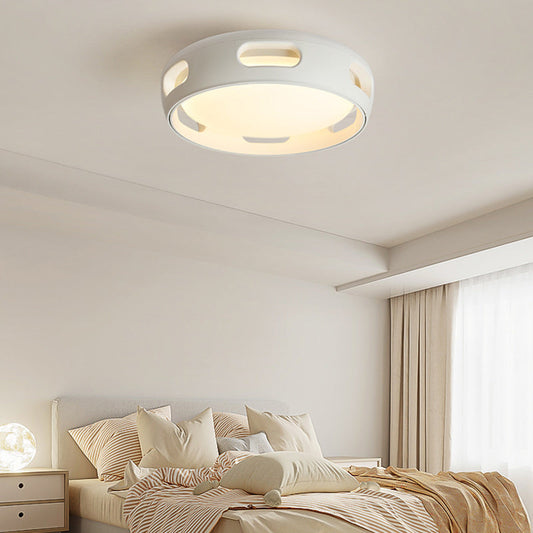 Modern Flush Mount Ceiling Fan Light with Dimmable LED | Stylish Acrylic Shade for Bedroom or Living Room 0