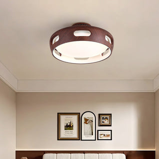 Modern Flush Mount Ceiling Fan Light with Dimmable LED | Stylish Acrylic Shade for Bedroom or Living Room