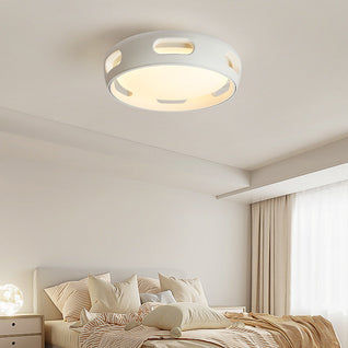 Modern Flush Mount Ceiling Fan Light with Dimmable LED | Stylish Acrylic Shade for Bedroom or Living Room