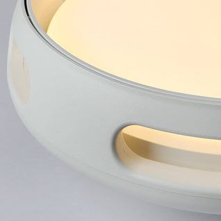 Modern Flush Mount Ceiling Fan Light with Dimmable LED | Stylish Acrylic Shade for Bedroom or Living Room