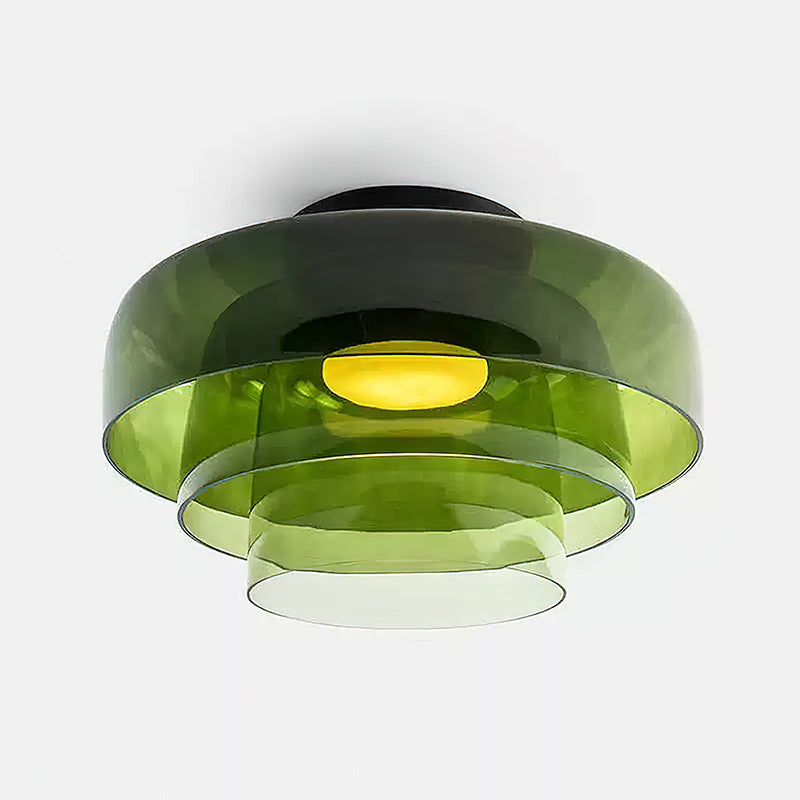 Modern Flush Mount Ceiling Light LED Glass Fixture for Living Room Dining Bedroom 16