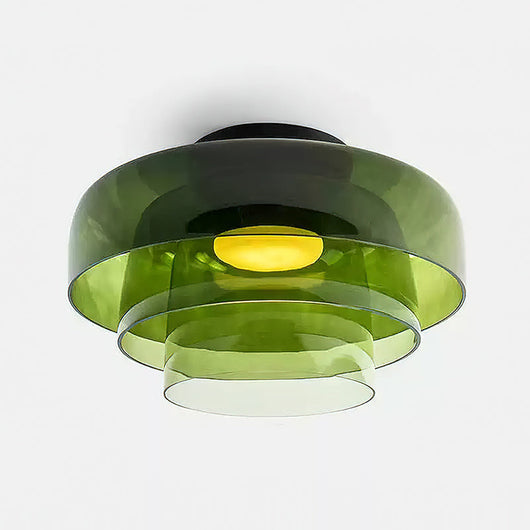 Modern Flush Mount Ceiling Light LED Glass Fixture for Living Room Dining Bedroom 16