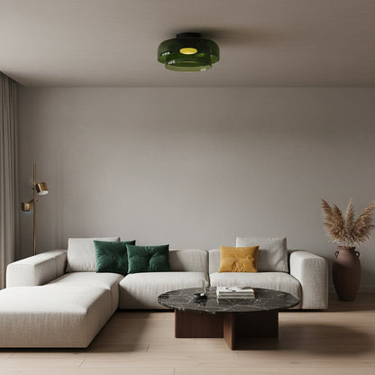 Modern Flush Mount Ceiling Light LED Glass Fixture for Living Room Dining Bedroom 3