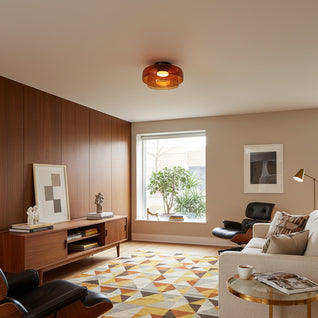 Modern Flush Mount Ceiling Light LED Glass Fixture for Living Room Dining Bedroom