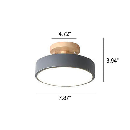 Modern Flush Mount Ceiling Light LED Wood Finish for Hallway Living Room Bedroom 11