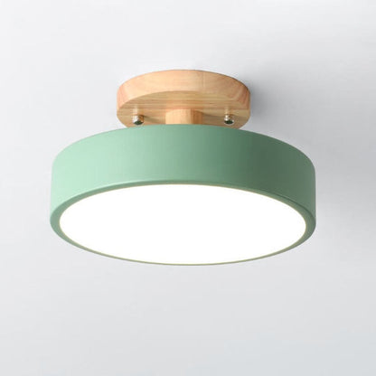 Modern Flush Mount Ceiling Light LED Wood Finish for Hallway Living Room Bedroom 15