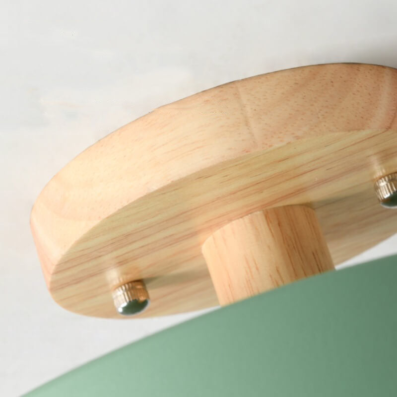Modern Flush Mount Ceiling Light LED Wood Finish for Hallway Living Room Bedroom 5