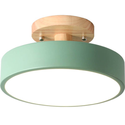 Modern Flush Mount Ceiling Light LED Wood Finish for Hallway Living Room Bedroom 6