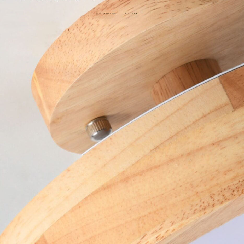 Modern Flush Mount Ceiling Light LED Wood Finish for Hallway Living Room Bedroom 7