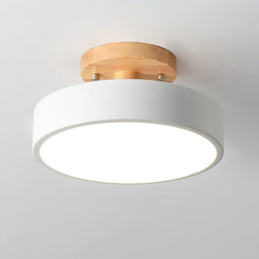Modern Flush Mount Ceiling Light LED Wood Finish for Hallway Living Room Bedroom 9