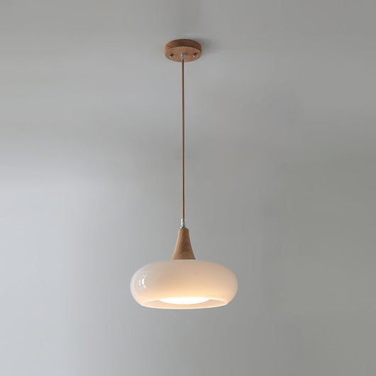 Modern Glass Pendant Light for Kitchen Adjustable Height Warm Amber Finish 15
