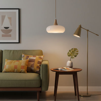 Modern Glass Pendant Light for Kitchen Adjustable Height Warm Amber Finish 6