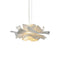 Modern Glass Pendant Light for Kitchen Adjustable Height White Metal Fixture