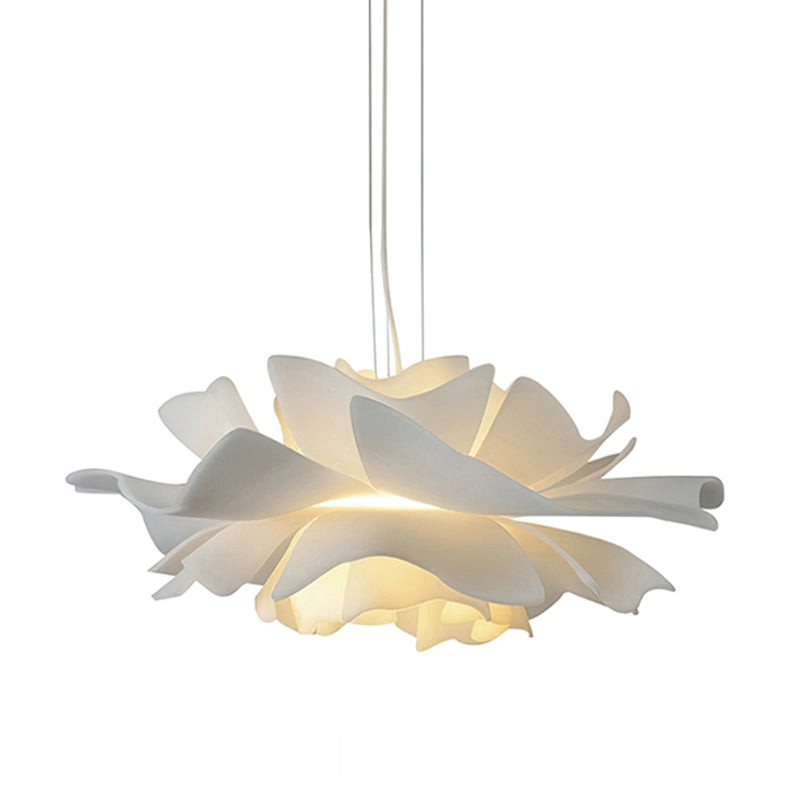 Modern Glass Pendant Light for Kitchen Adjustable Height White Metal Fixture 10
