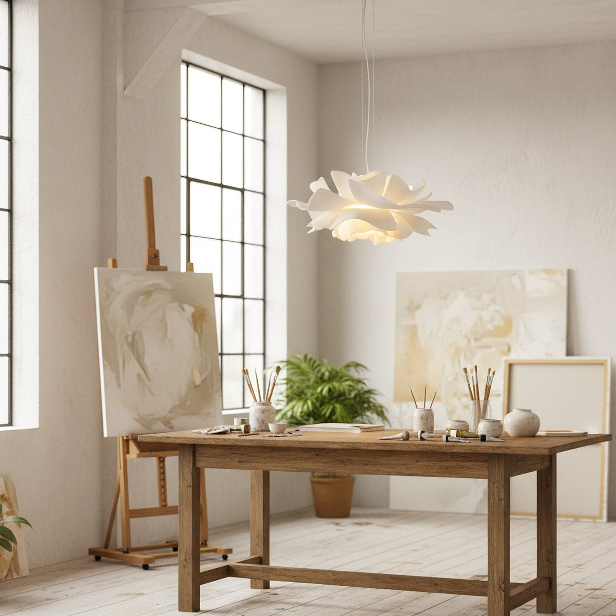 Modern Glass Pendant Light for Kitchen Adjustable Height White Metal Fixture 5