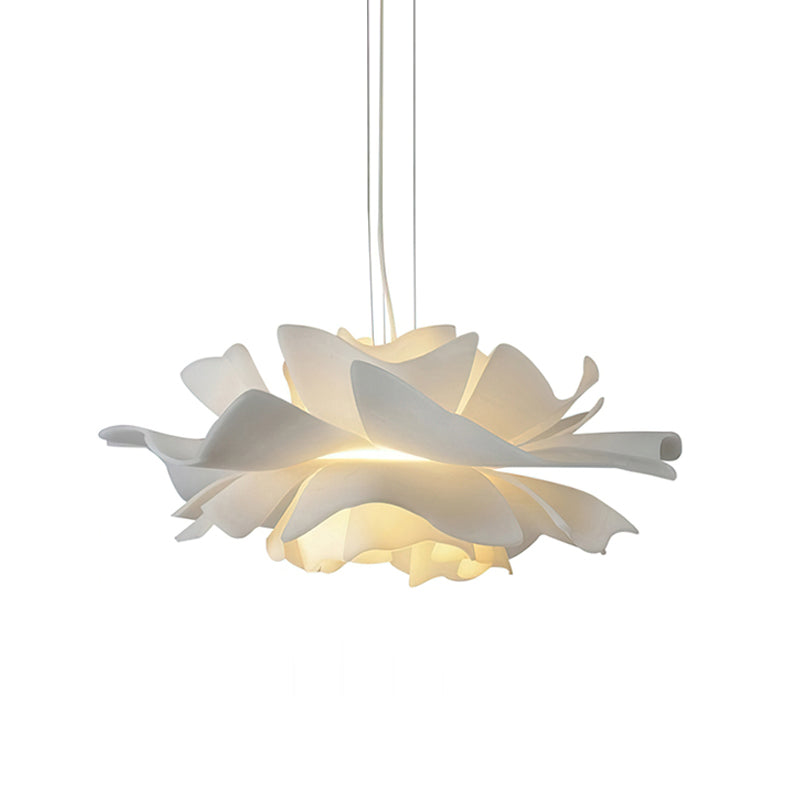 Modern Glass Pendant Light for Kitchen Adjustable Height White Metal Fixture 9