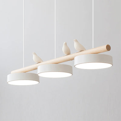 Modern Glass Pendant Light for Kitchen Island Adjustable Height White Glass 0