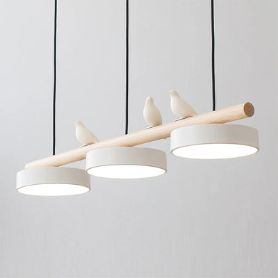 Modern Glass Pendant Light for Kitchen Island Adjustable Height White Glass 15