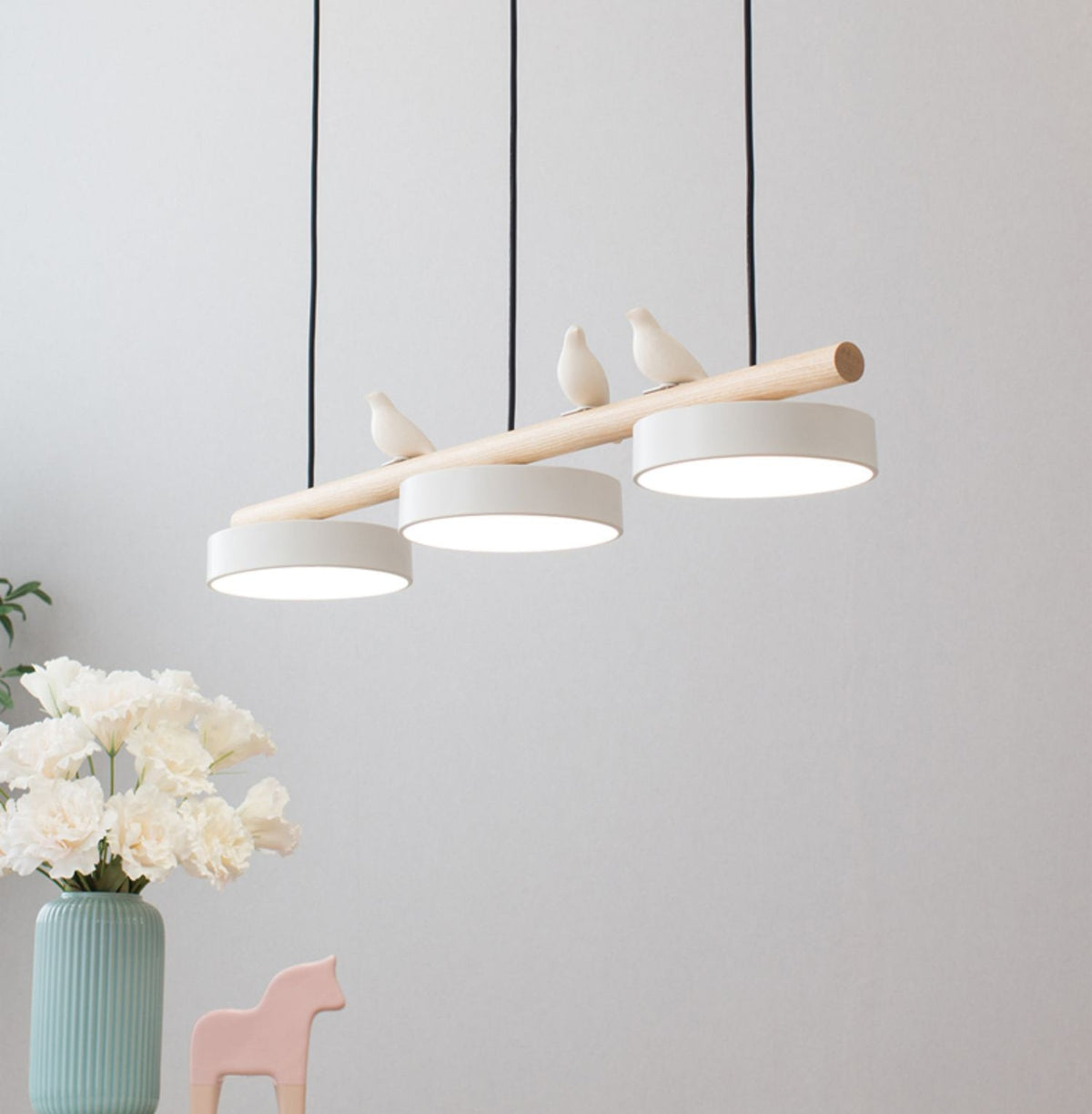 Modern Glass Pendant Light for Kitchen Island Adjustable Height White Glass 8