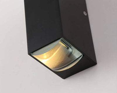 Modern Outdoor Wall Sconce LED Black Aluminum Weather-Resistant Patio Light 6