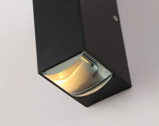 Modern Outdoor Wall Sconce LED Black Aluminum Weather-Resistant Patio Light 6