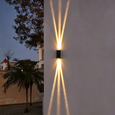 Modern Outdoor Wall Sconce LED Black Aluminum Weather-Resistant Patio Light 7